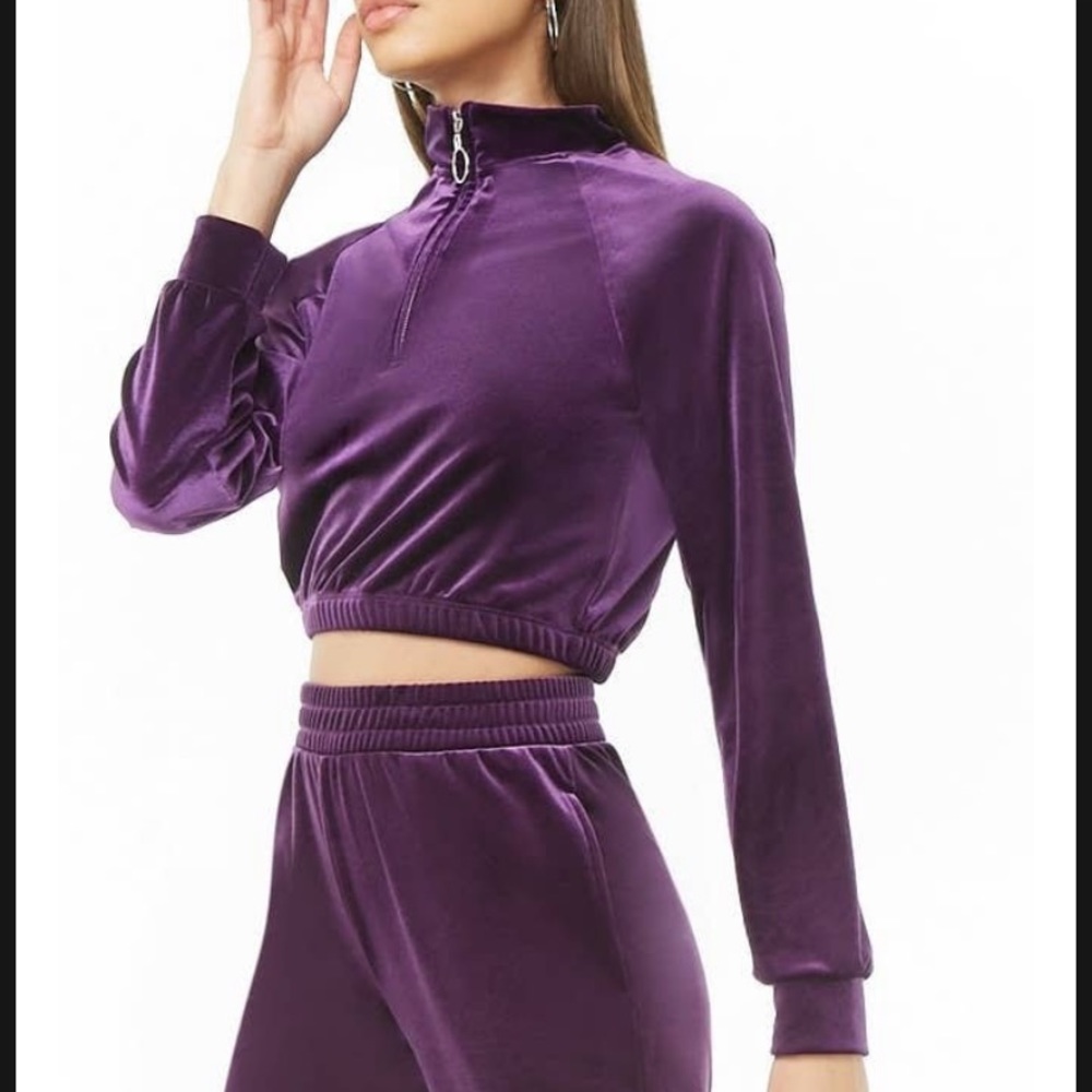 Violet Velvet Zip up